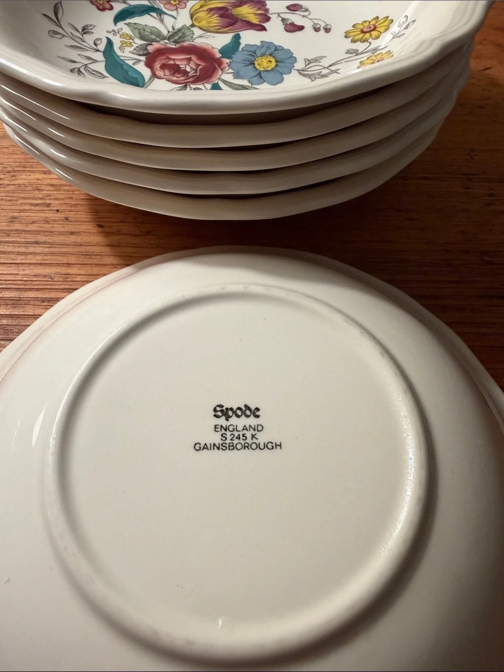 Spode Gainsborough Ceramic Soup Bowls Set of 6